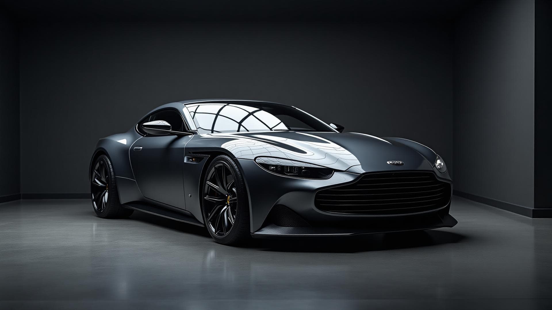 Luxury car in showroom